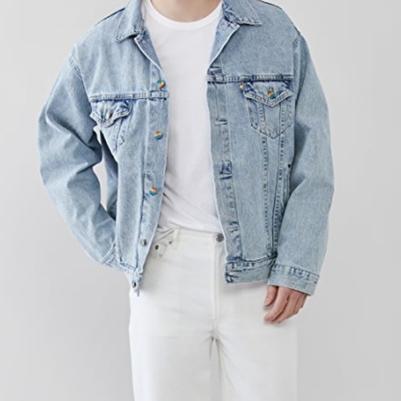 Levi's Liberation Pride Trucker Jean Jacket XXL Very Oversized - Picture 5 of 6